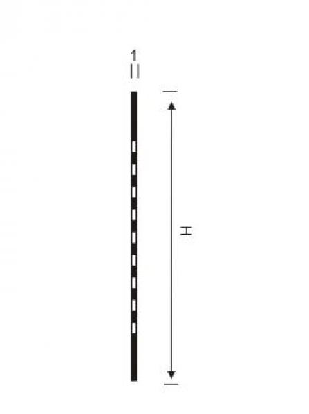 Lochblech, Lüftungsblech Aluminium weiss 300 x 80mm